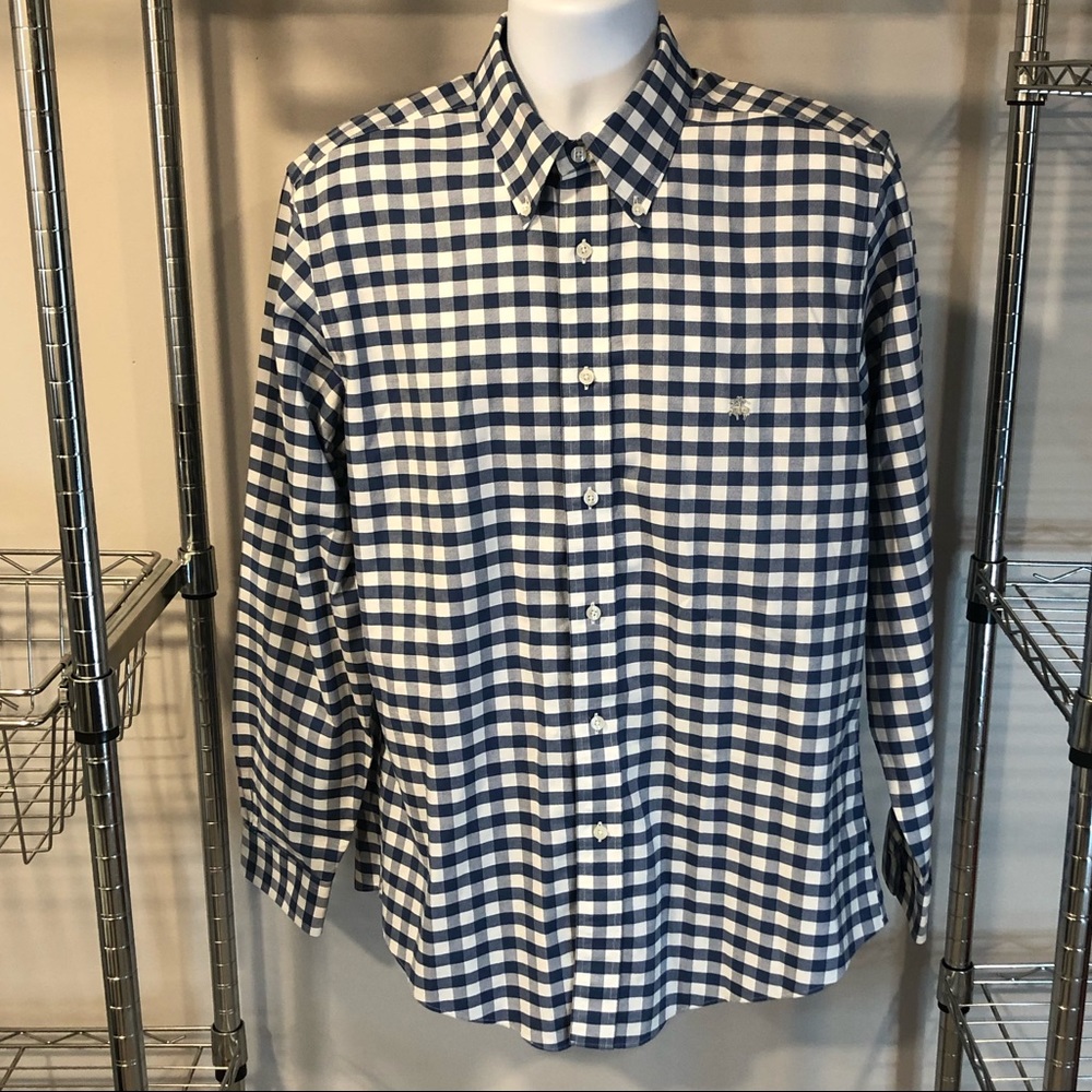 Men’s Brooks Brothers Button Down Shirt
Blue and White Plaid